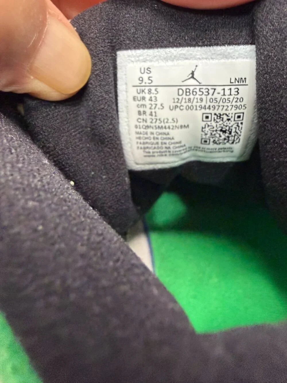 Nike Air Jordan 13 Retro White/Lucky Green 2020 DB6537-113 Men's Size 9.5